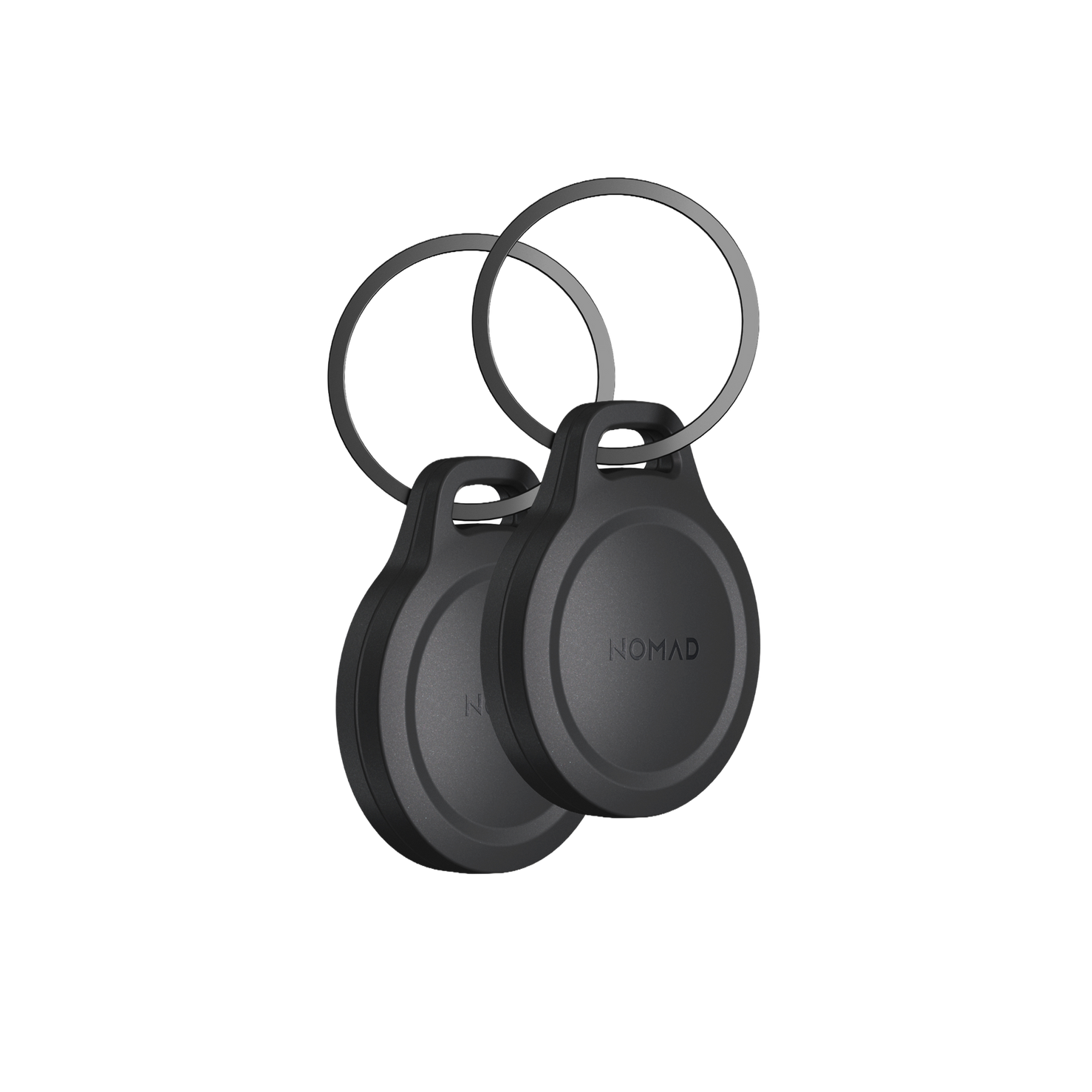 Nomad Rugged AirTag Keychain - Black - Two Pack