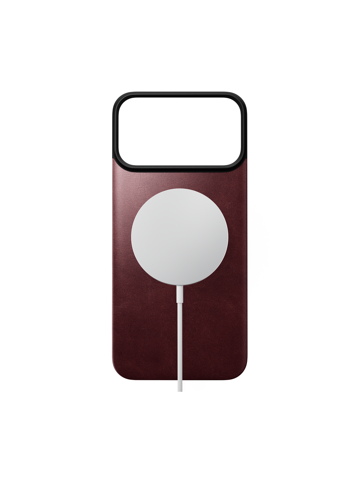 Nomad Magnetic Back with Horween Leather for iPhone 18 Pro Max - Burgundy