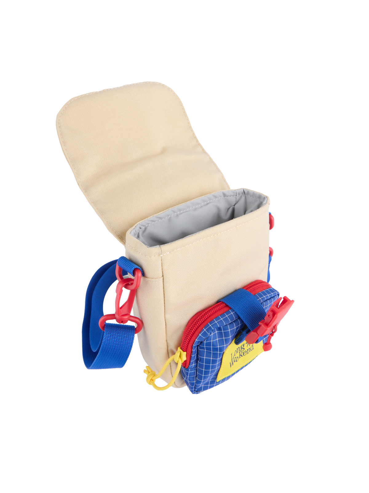 Long Weekend Crossbody Camera Pouch - Creme Multi