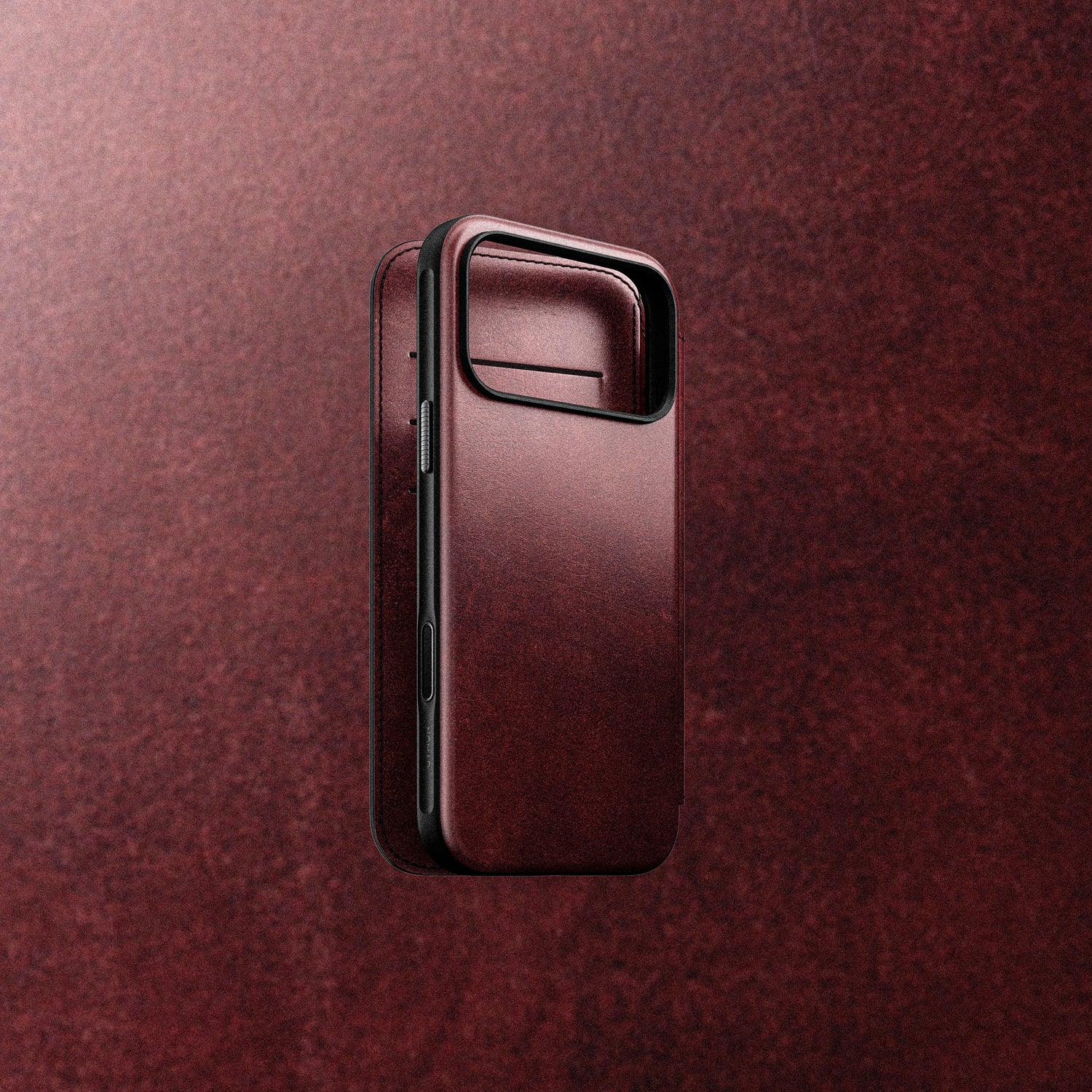Nomad Modern Folio - Horween Leather - iPhone 17 Pro Max - Burgundy