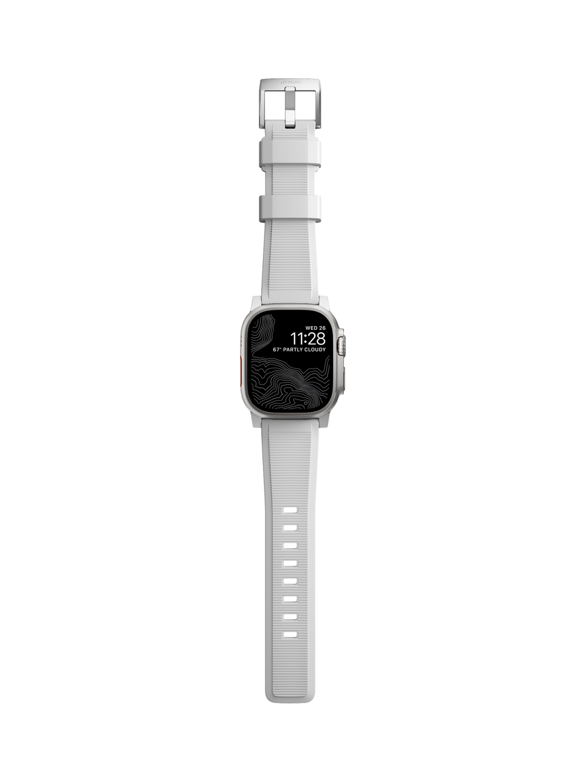 Nomad Rugged Band - 46/49mm - White - Silver Hardware - Limited Edition