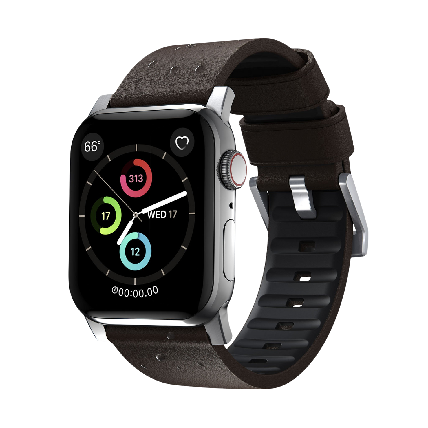 Nomad Active Band Pro - 46/49mm - Silver Hardware - Brown