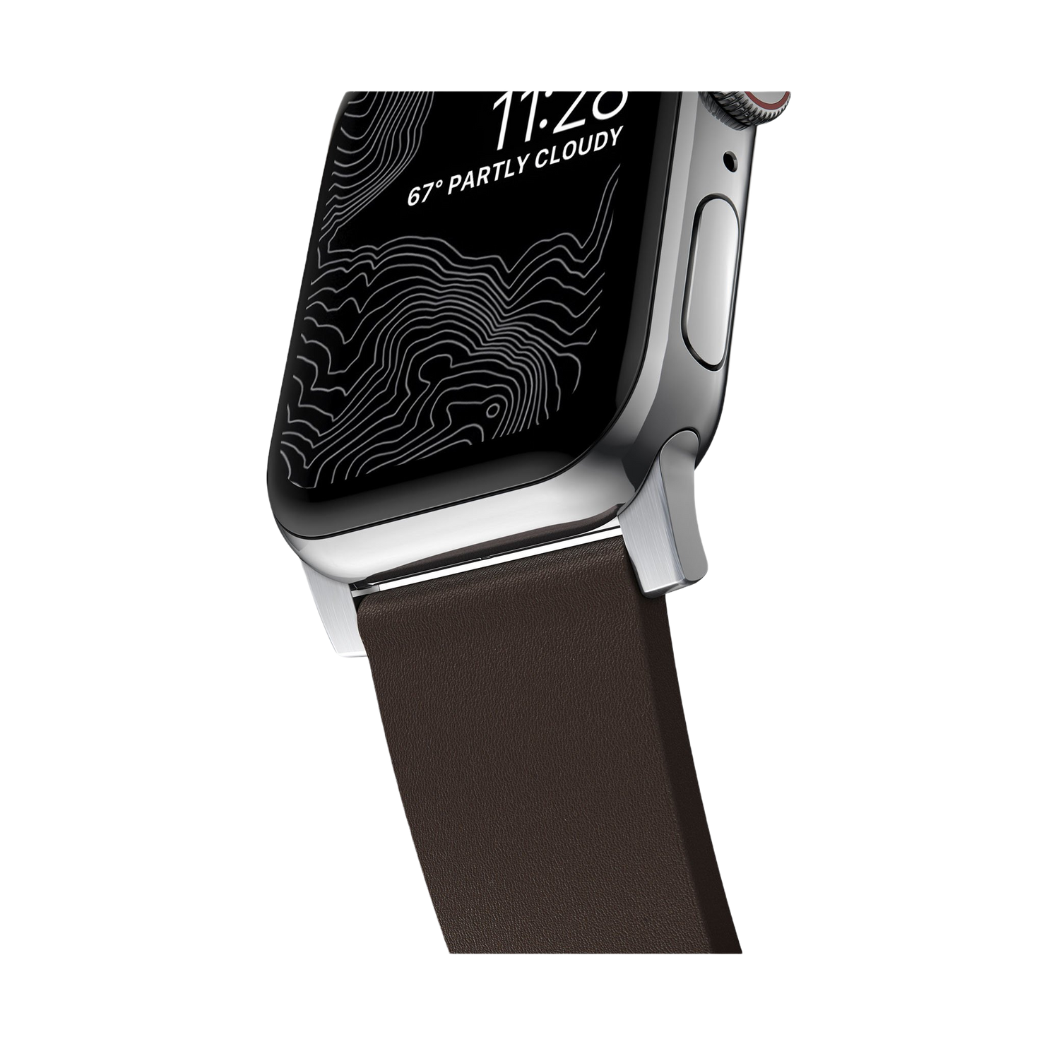 Nomad Active Band Pro - 46/49mm - Silver Hardware - Brown