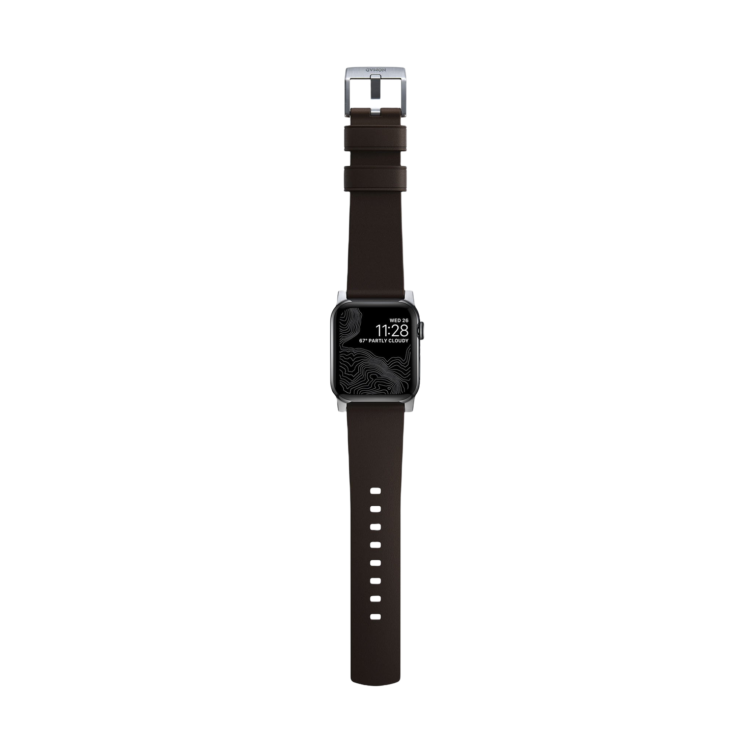 Nomad Active Band Pro - 46/49mm - Silver Hardware - Brown