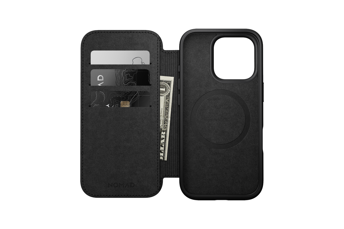 Nomad Modern Leather Folio for iPhone 16 Pro - Brown