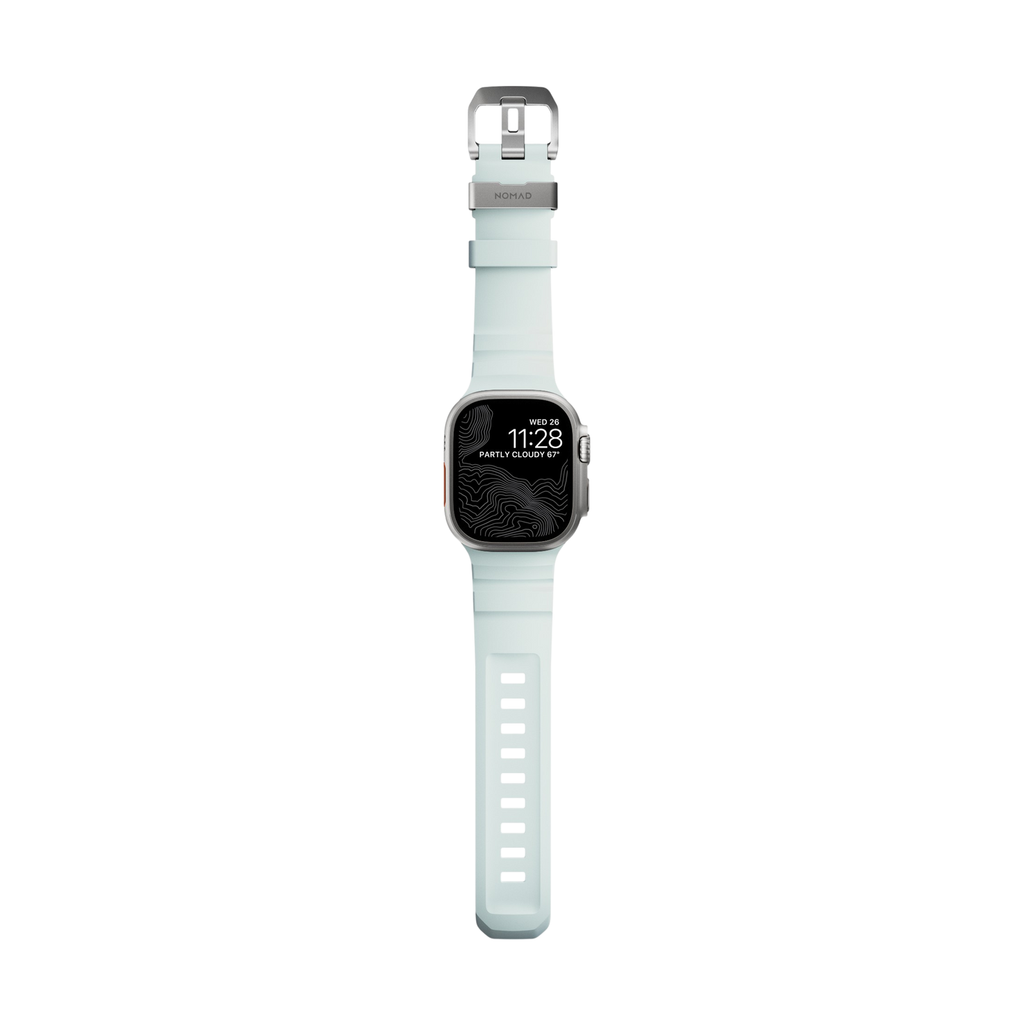 Nomad Rocky Point Band - 46/49mm - Natural Hardware - Icy Blue Glow