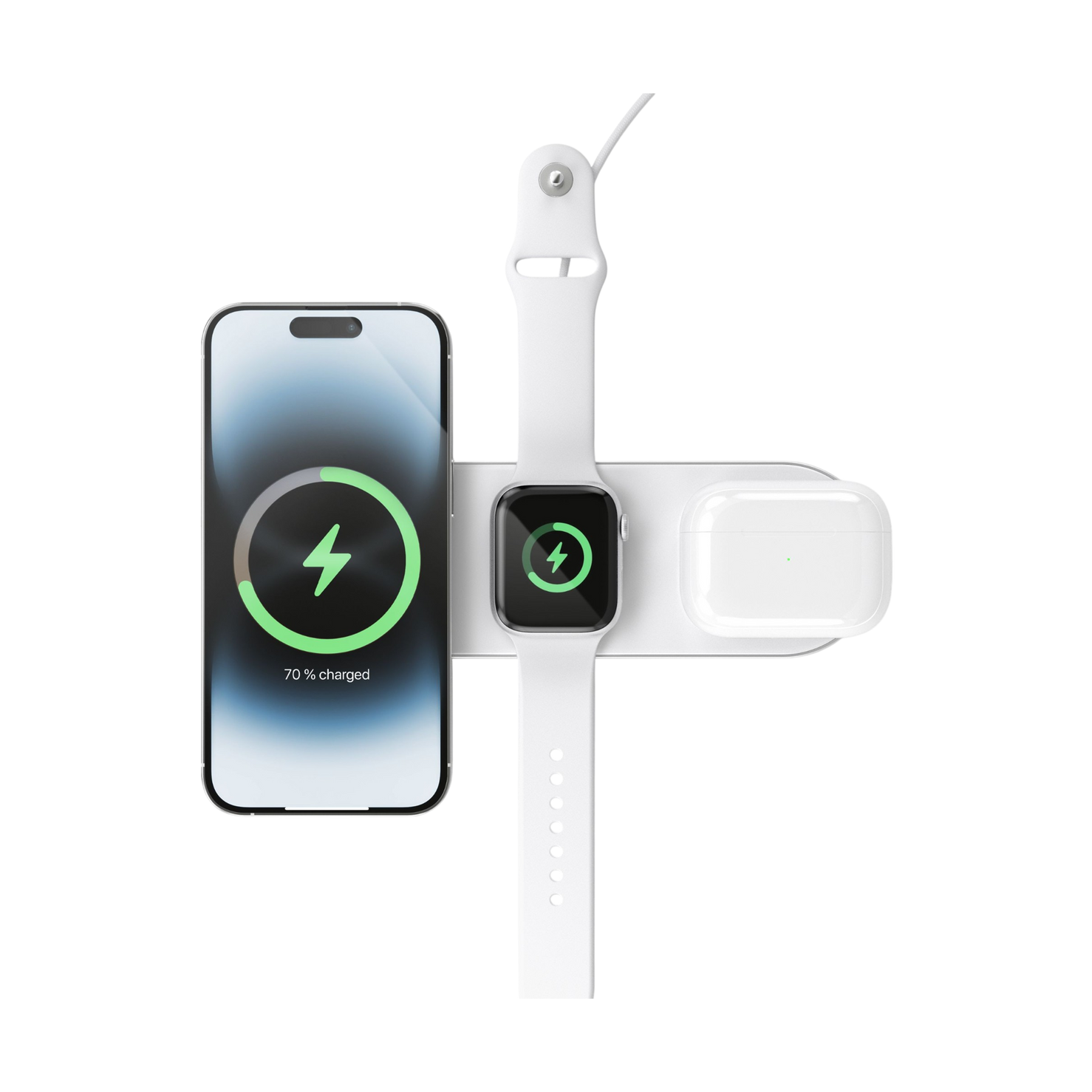 Vonmahlen Aura Home 3-in-1 Magnetic Wireless Charger - White
