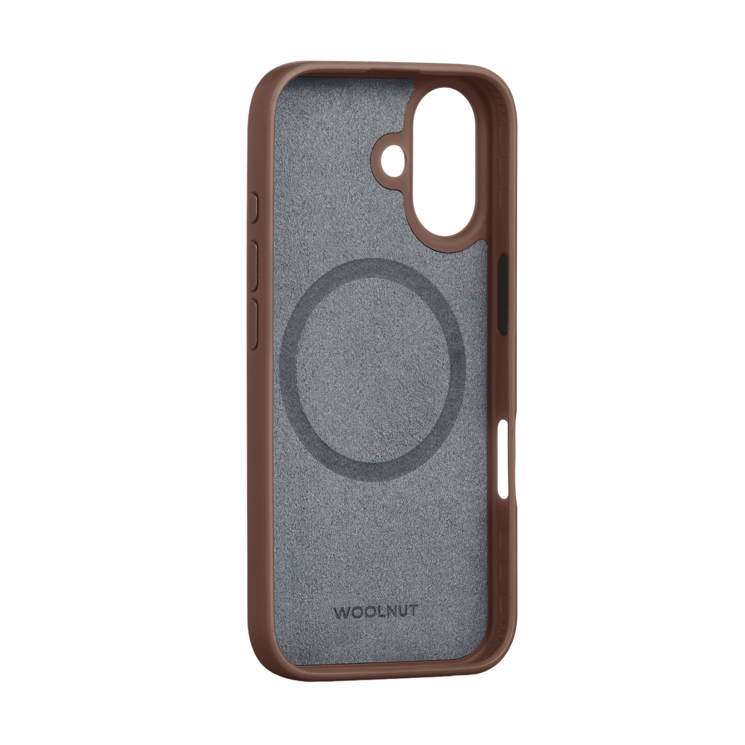 Woolnut Leather Case for iPhone 16 - Cognac
