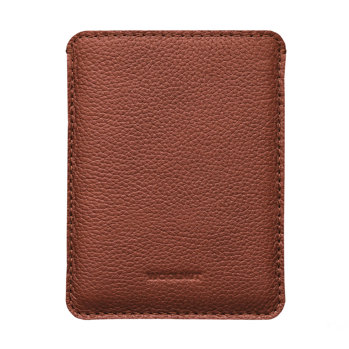 Woolnut Leather Sleeve for Passport - Cognac