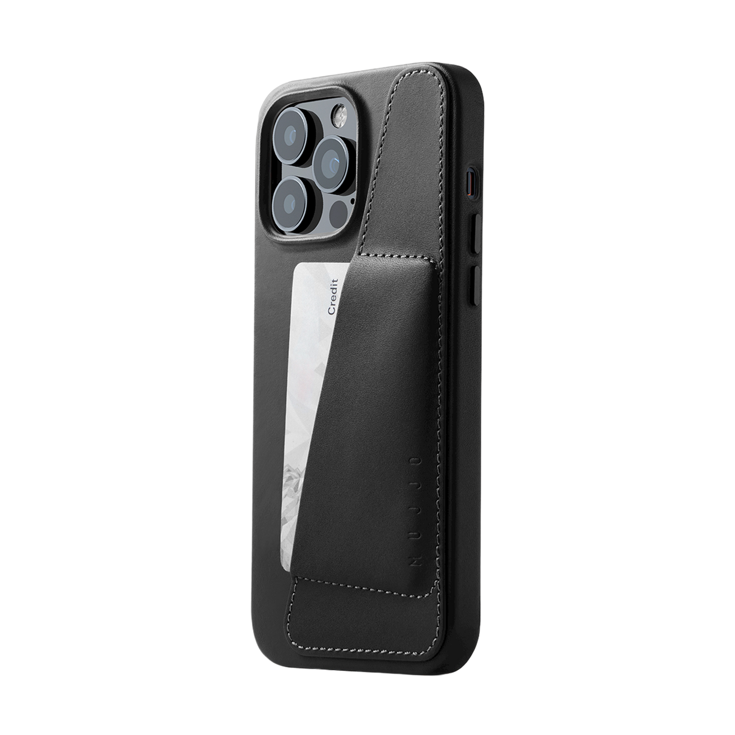 Mujjo Full Leather Wallet Case for iPhone 14 Pro Max - Black