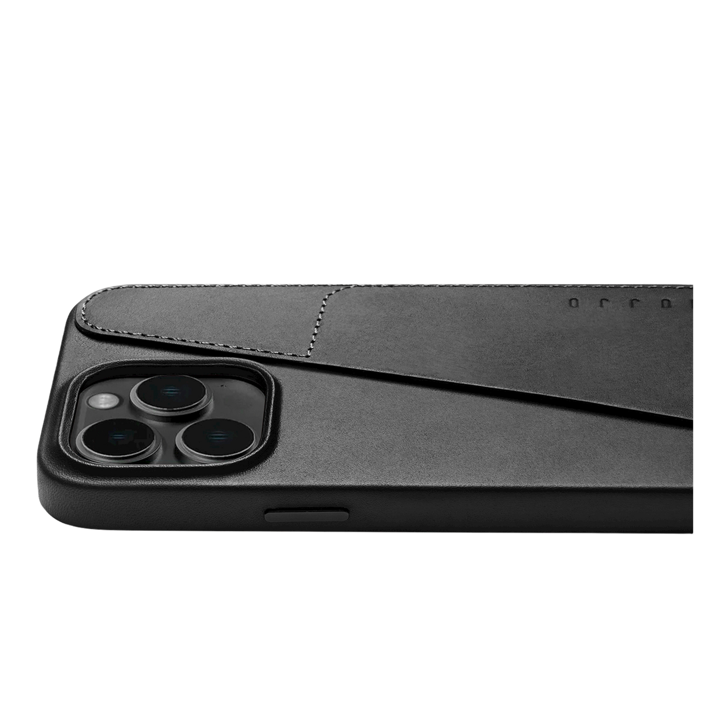 Mujjo Full Leather Wallet Case for iPhone 14 Pro Max - Black