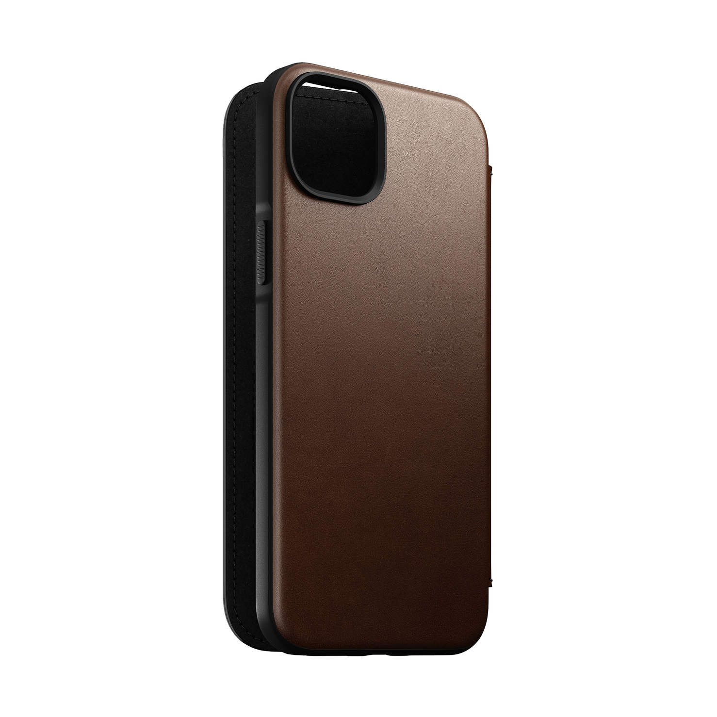 Nomad Modern Leather Folio for iPhone 14 Plus - Rustic Brown