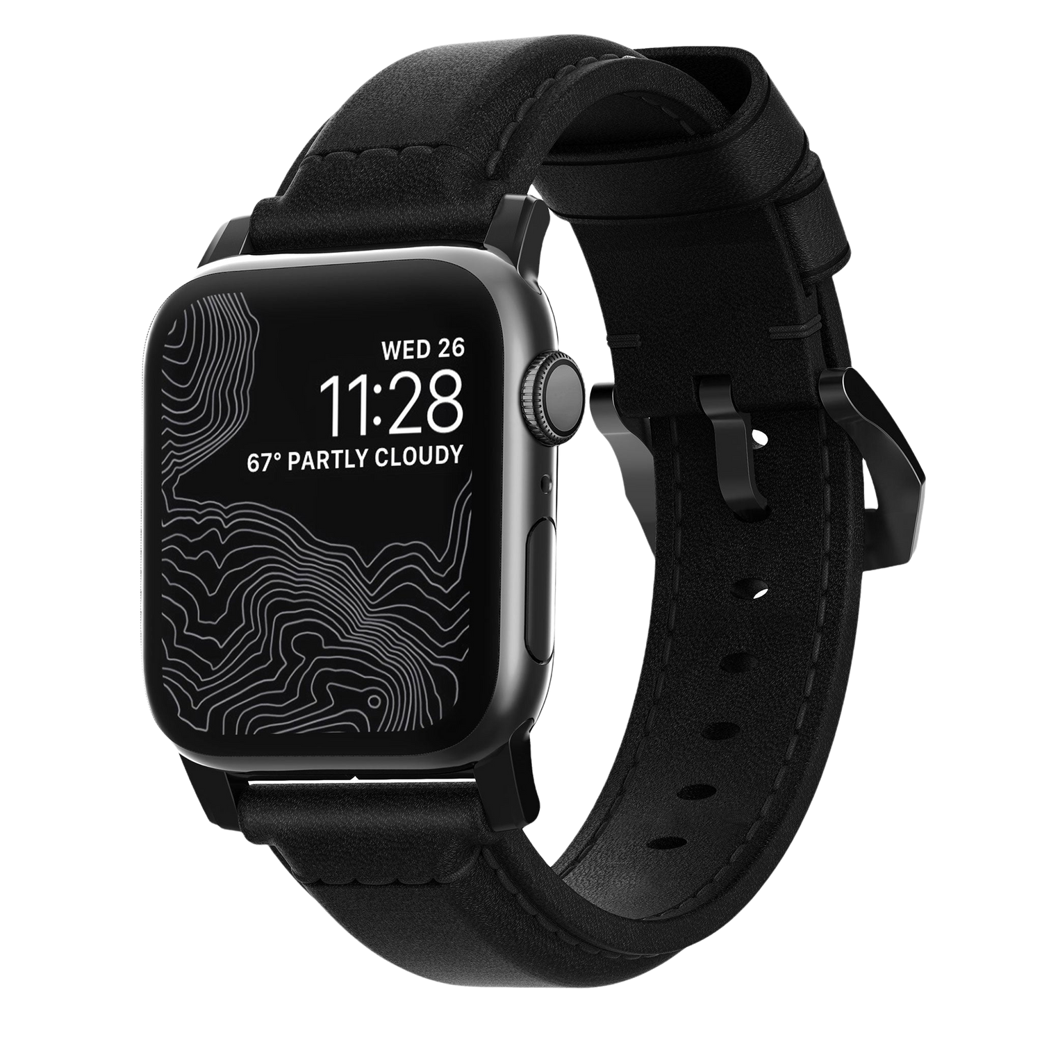 Nomad Traditional Band - 46/49mm - Black Hardware - Black