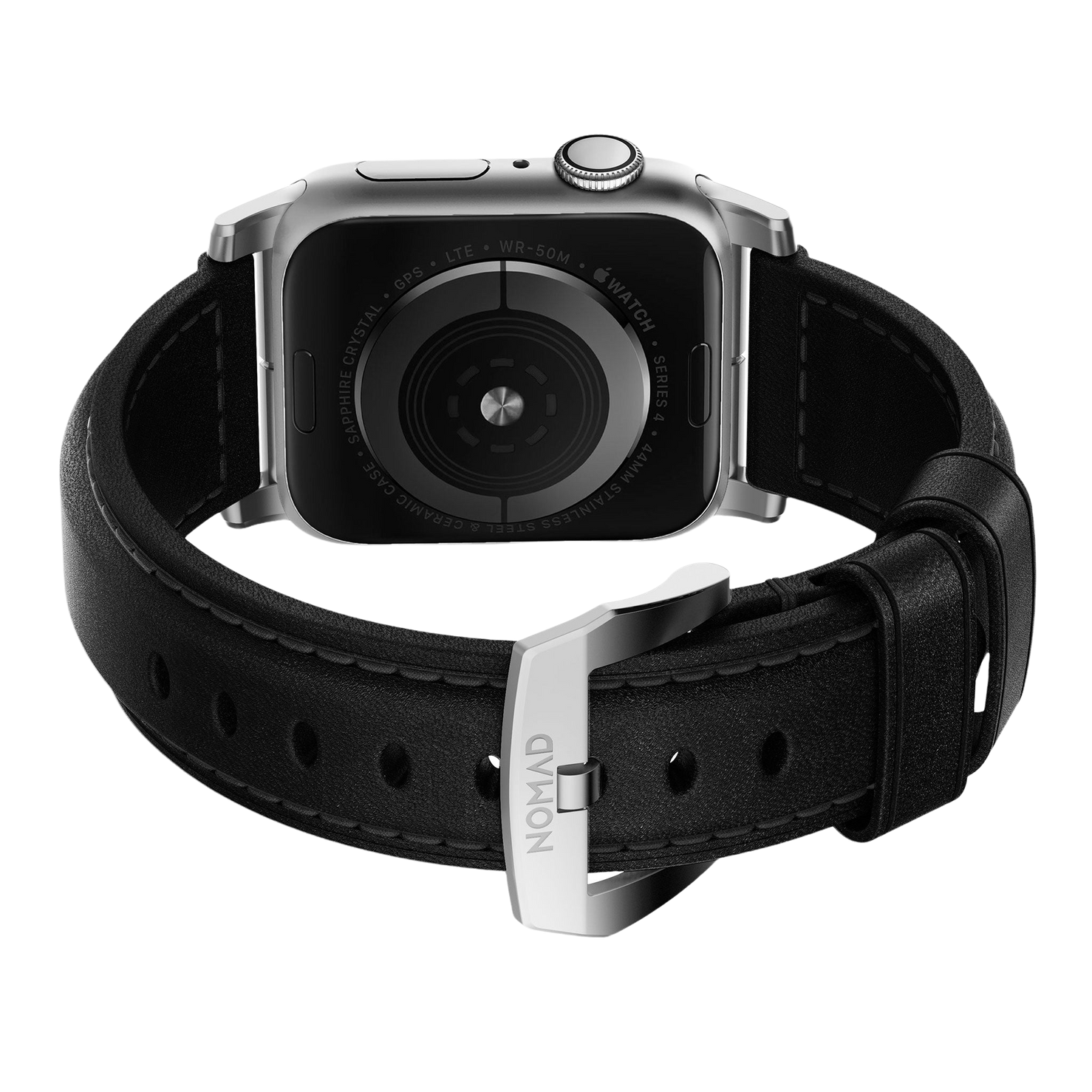 Nomad Traditional Band - 46/49mm - Silver Hardware - Black