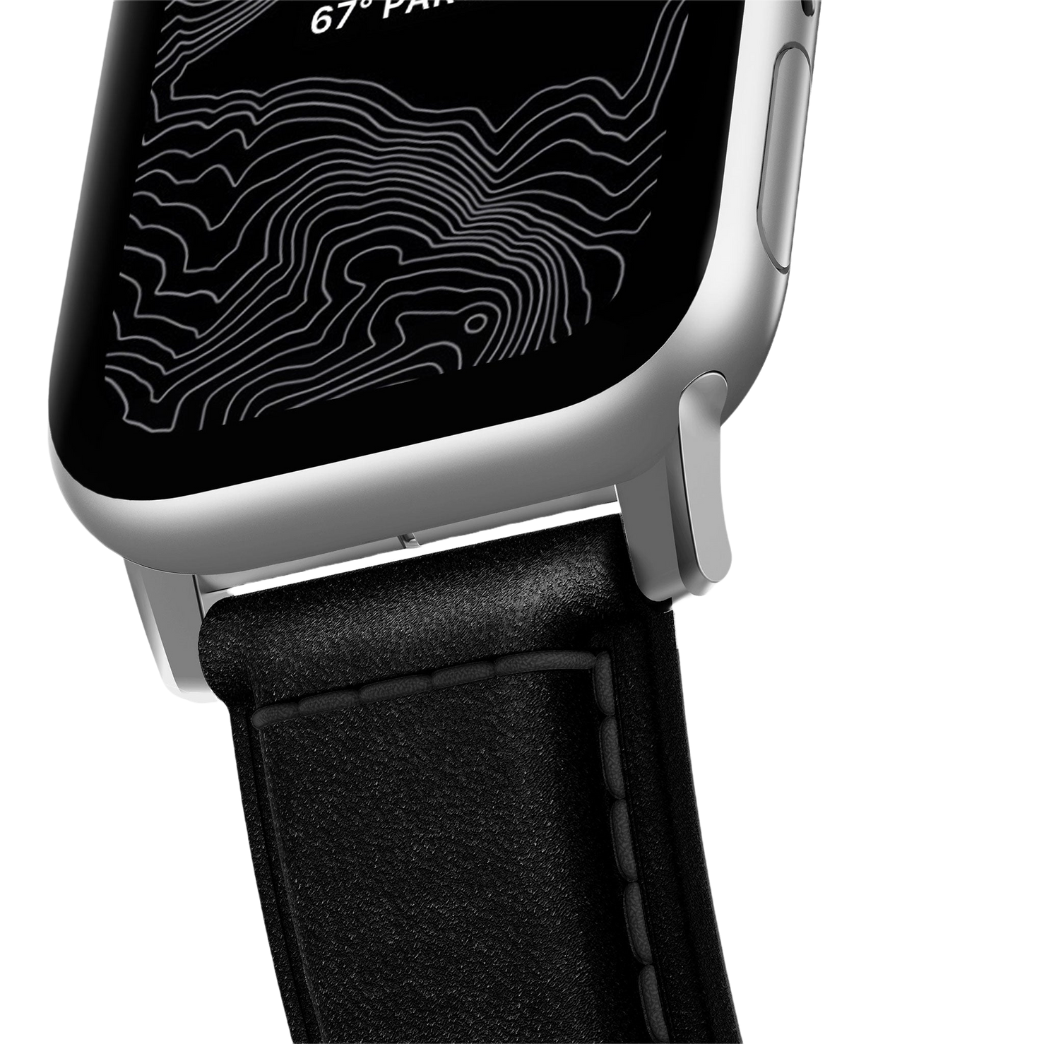Nomad Traditional Band - 46/49mm - Silver Hardware - Black
