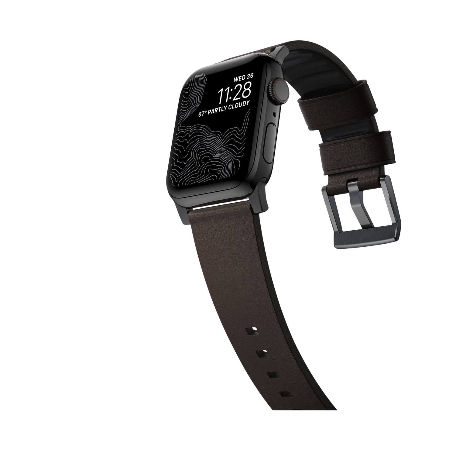 Nomad Active Band Pro - 46/49mm - Black Hardware - Brown