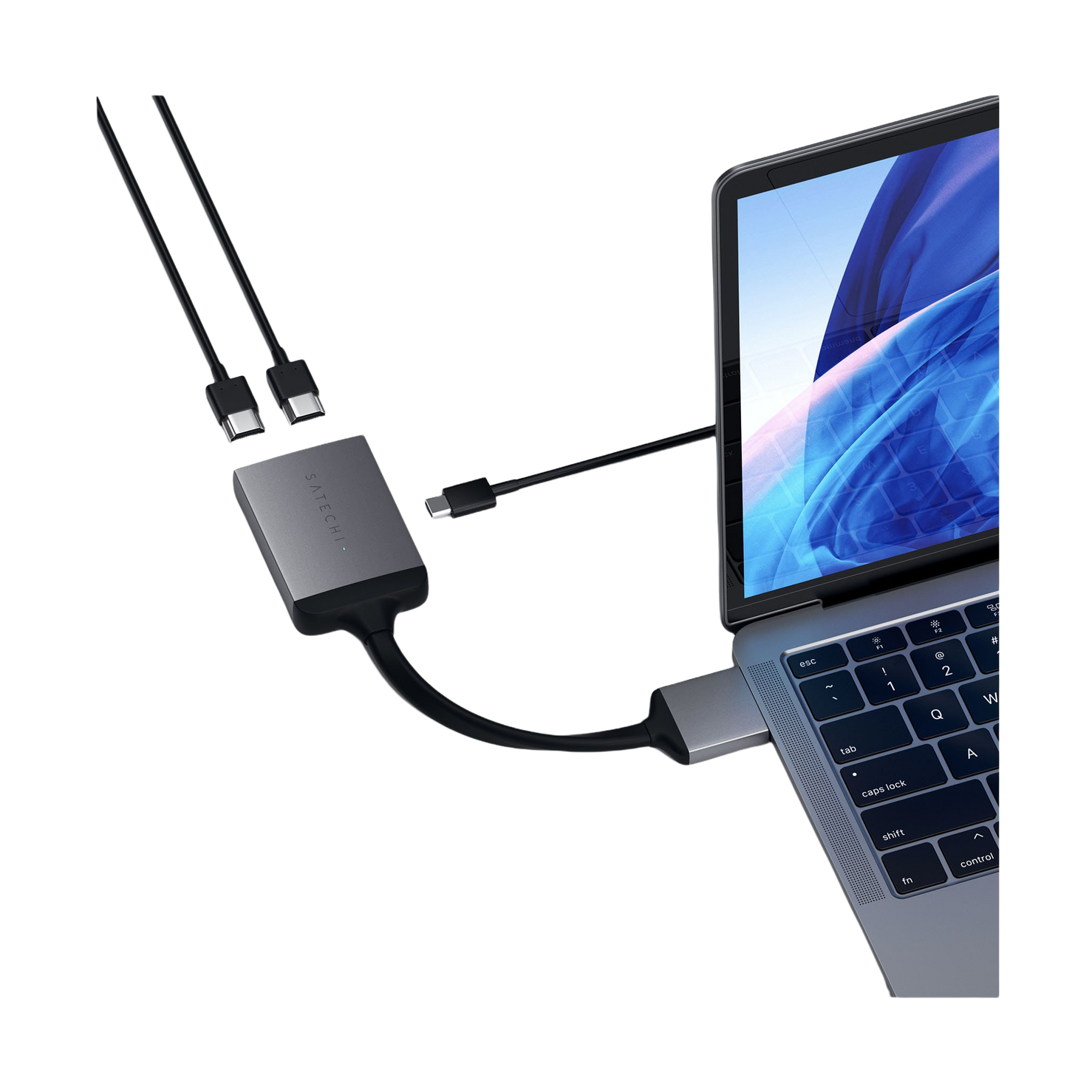 Satechi USB-C Dual HDMI Adapter - Space Grey