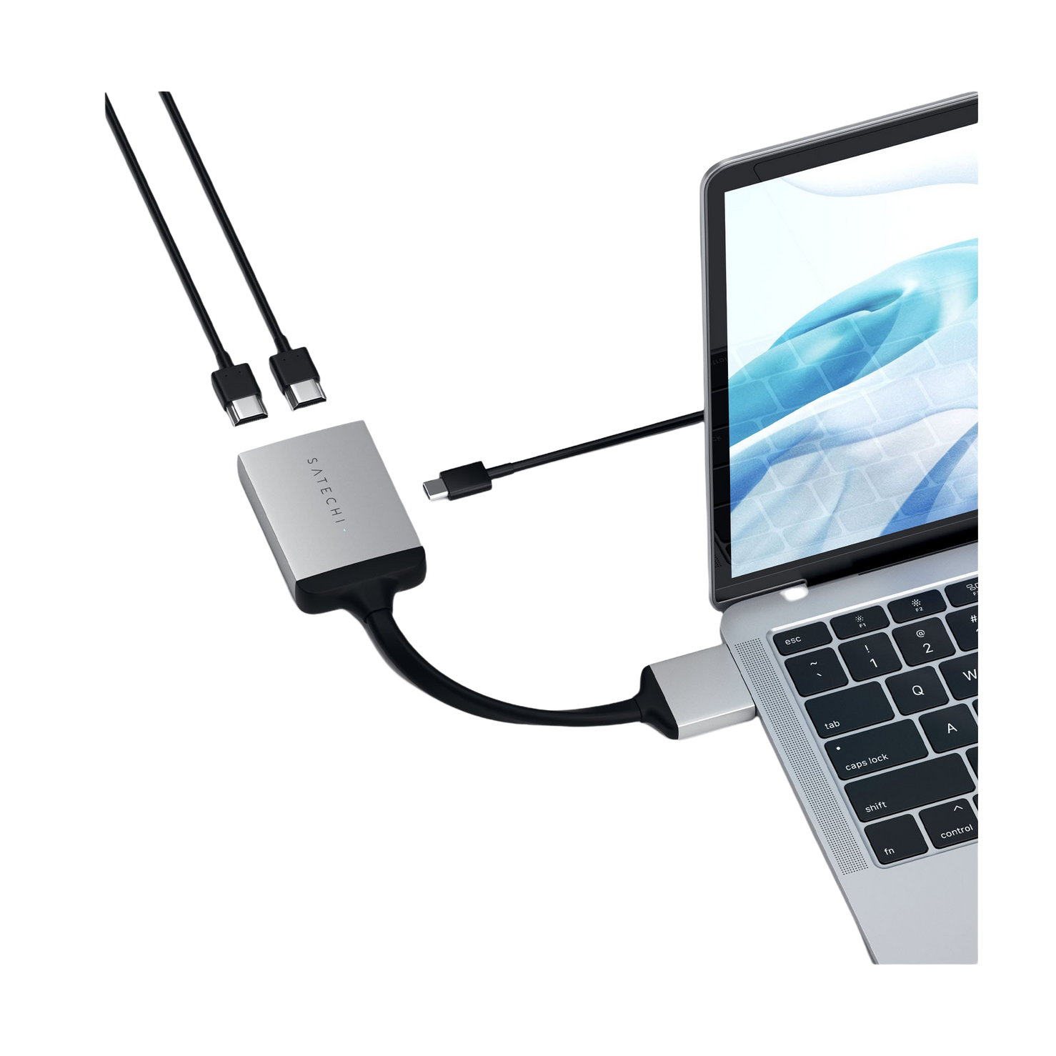 Satechi USB-C Dual HDMI Adapter - Silver